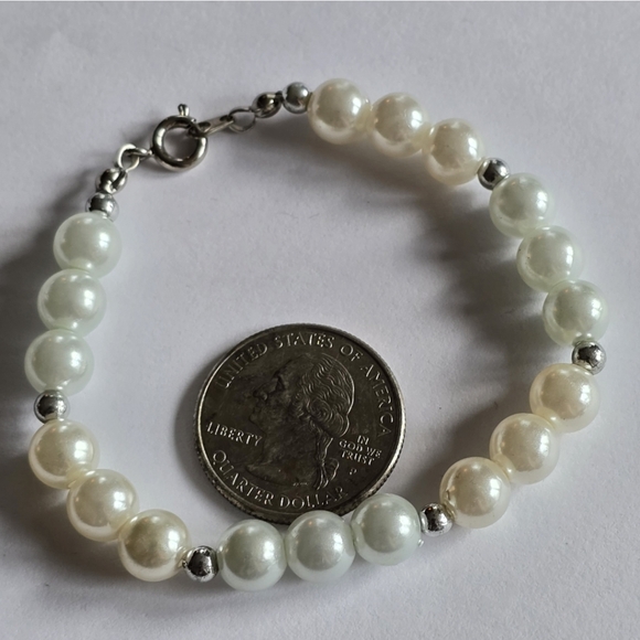 Vintage bracelet faux pearl pearlcore - Picture 8 of 10
